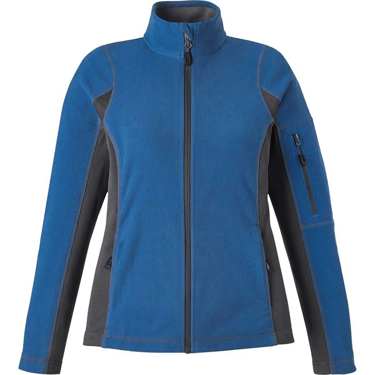 North End Women's Nautical Blue Generate Textured Fleece Jacket