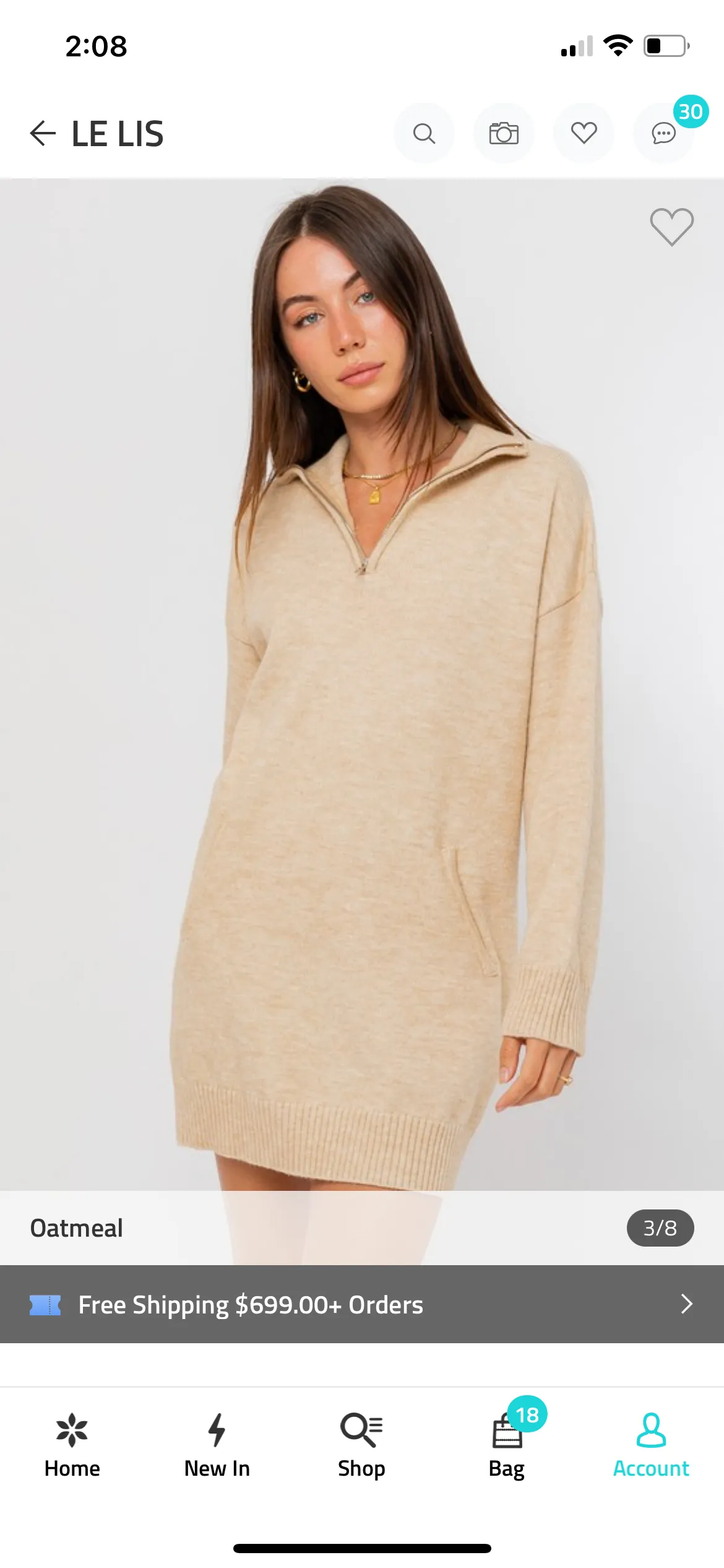 Oatmeal Sweater Dress