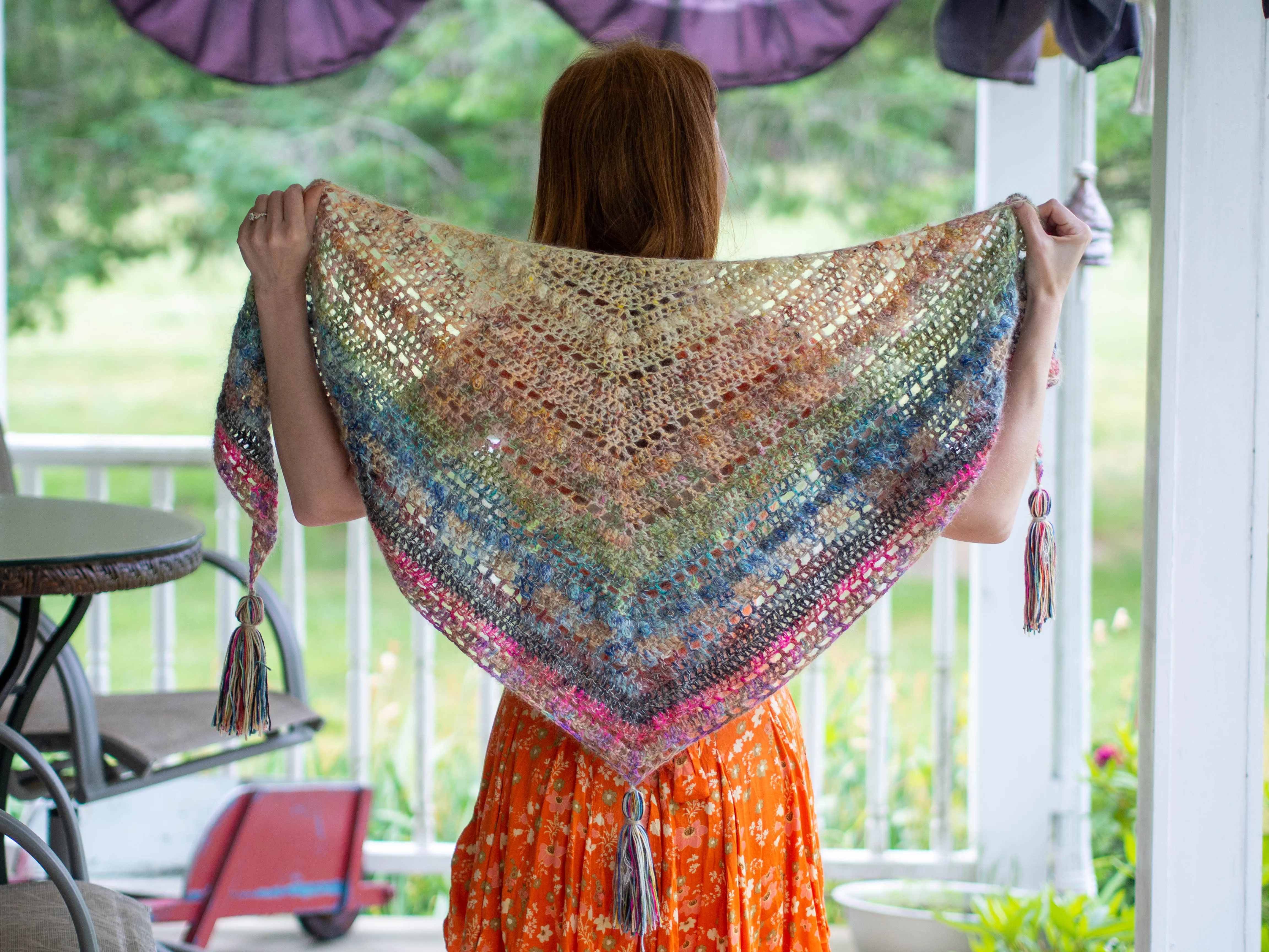 On the Way To Cape May Shawl Crochet Pattern DK or Sport Weight