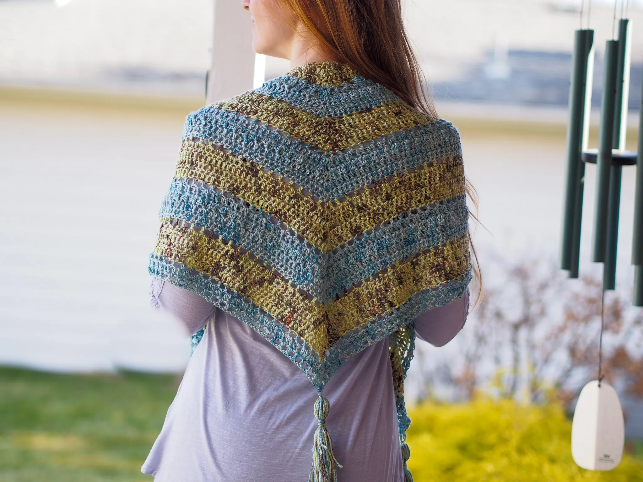 On the Way To Cape May Shawl Crochet Pattern DK or Sport Weight