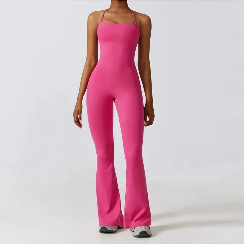 One-piece Yoga Suit 
 Flare Leggings Bodysuits