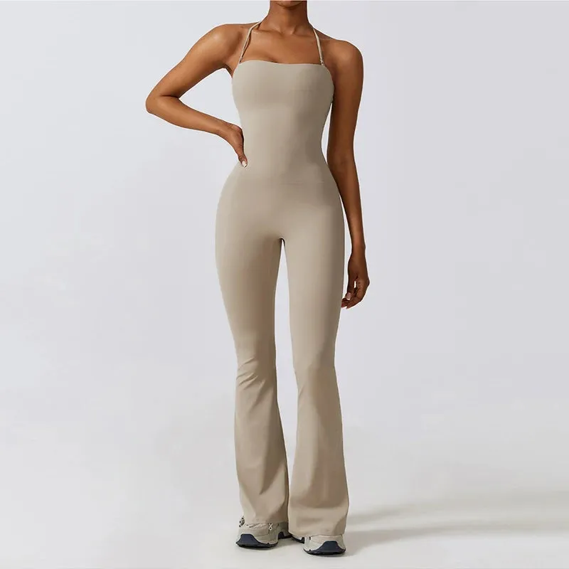 One-piece Yoga Suit 
 Flare Leggings Bodysuits