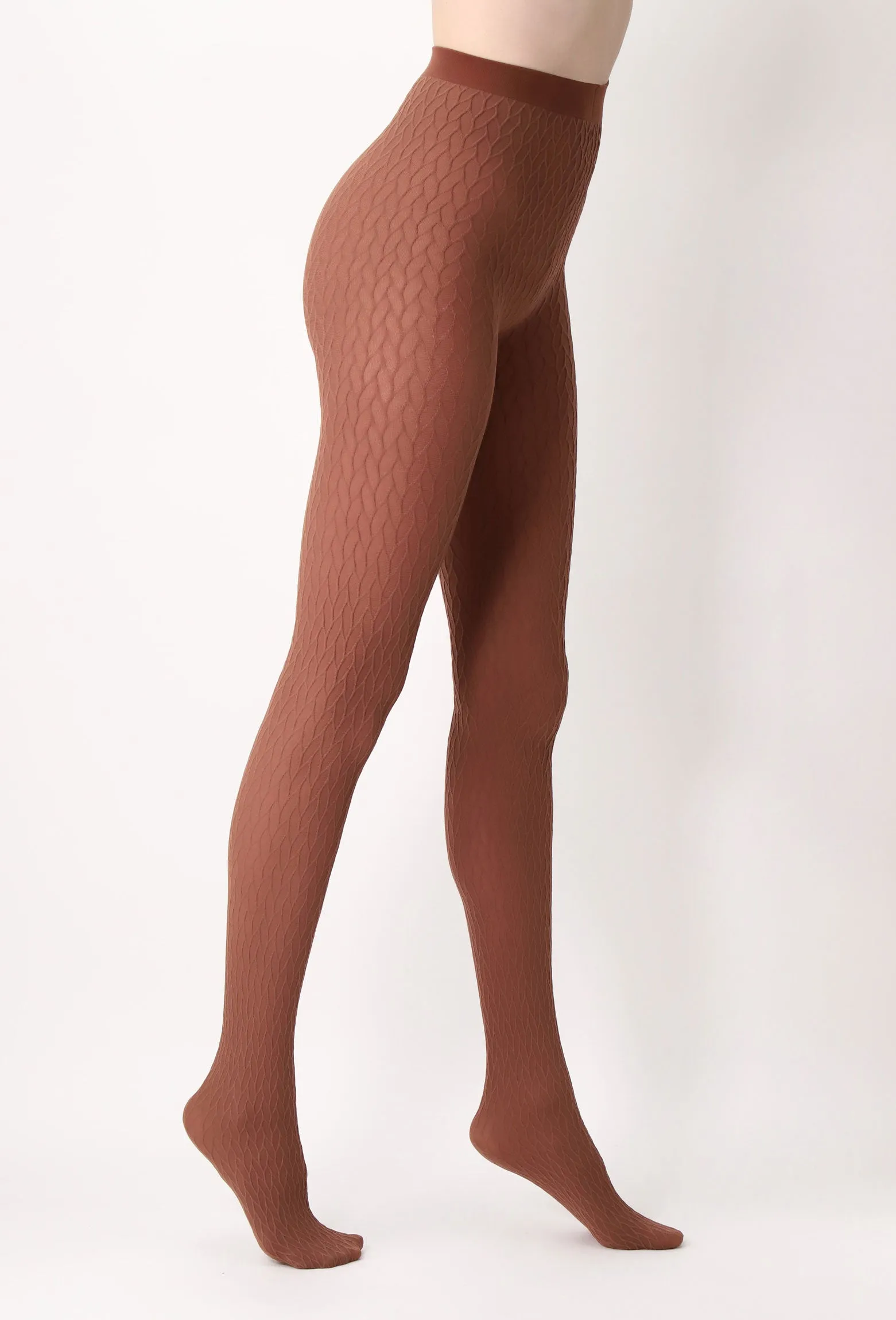 Oroblu Winding Opaque Relief Pattern Tights