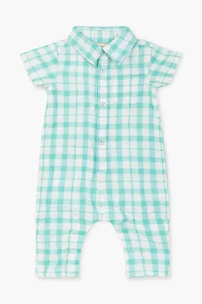 Oxford Romper_Mint Gingham