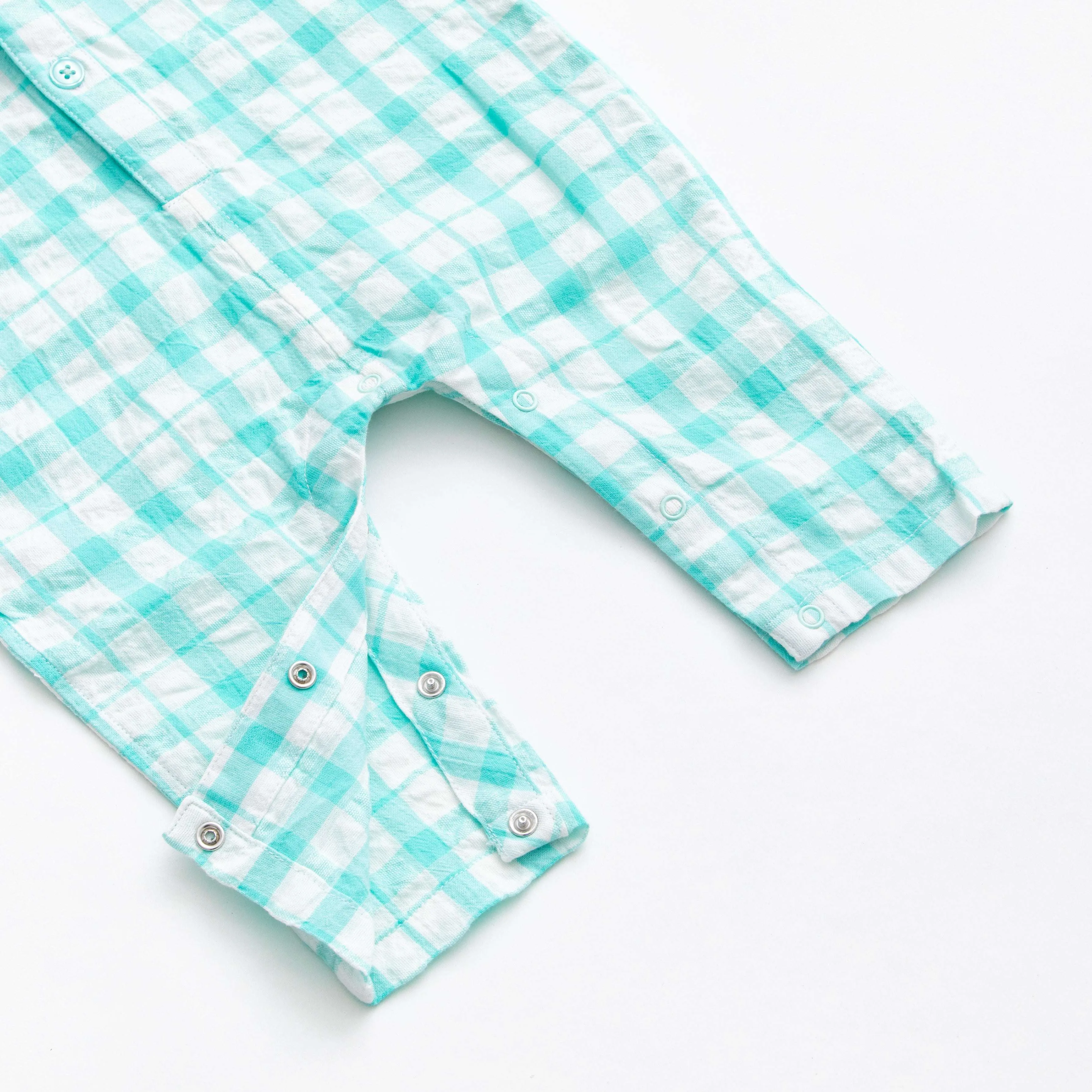 Oxford Romper_Mint Gingham