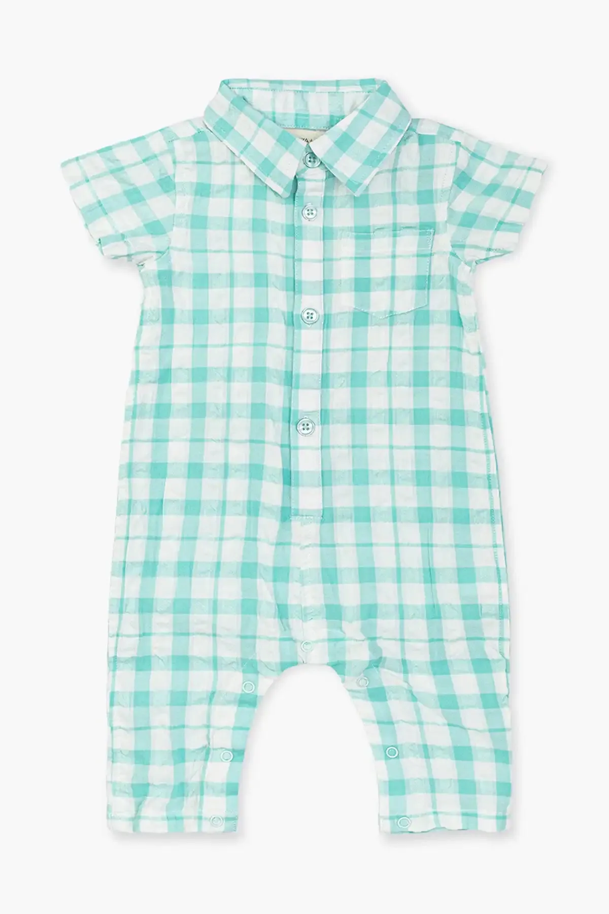 Oxford Romper_Mint Gingham