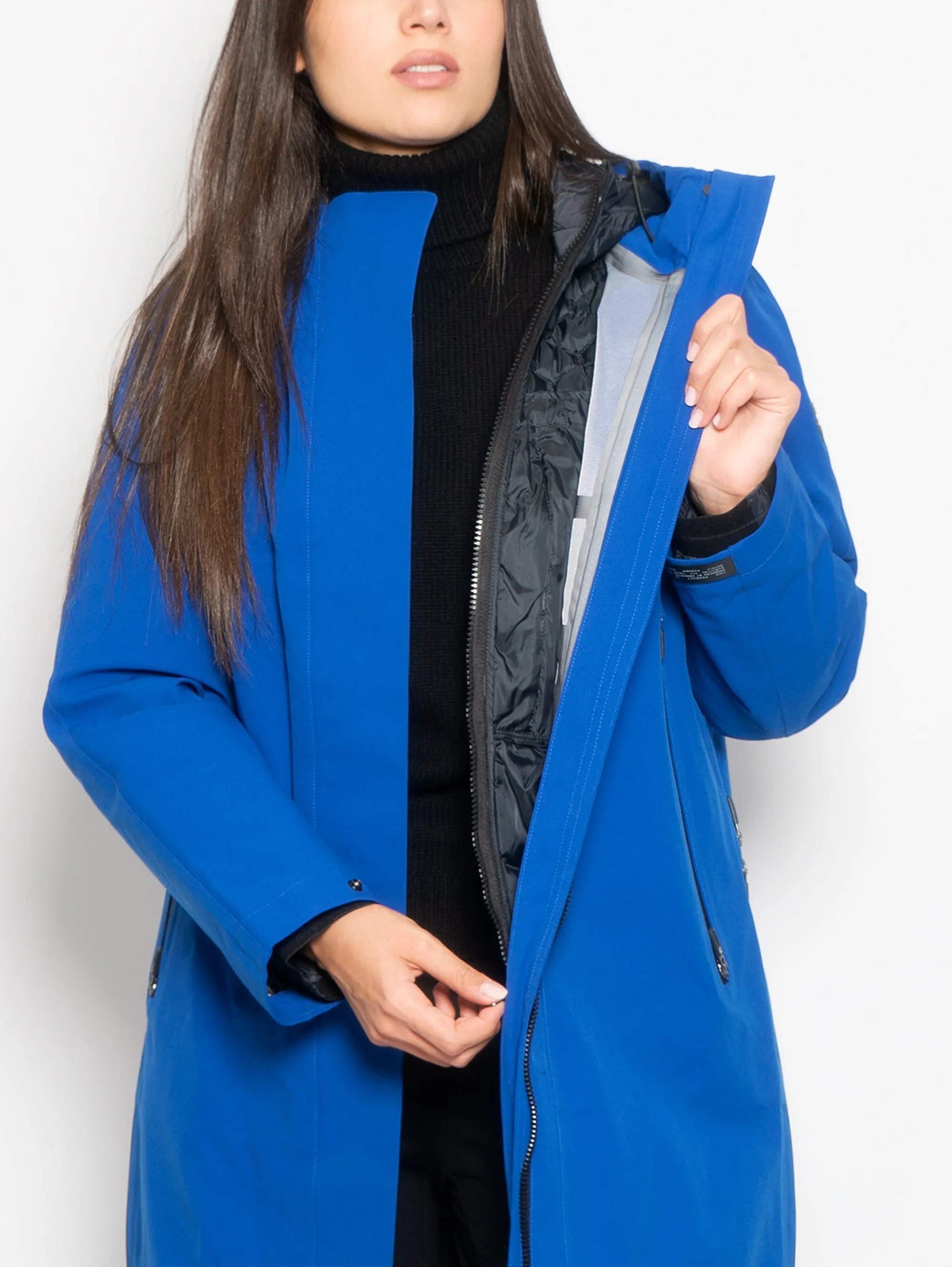 Parka Tre in Uno Donna Planck Blu Elettrico