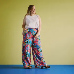 Peacock Pants - Blue Rio Floral