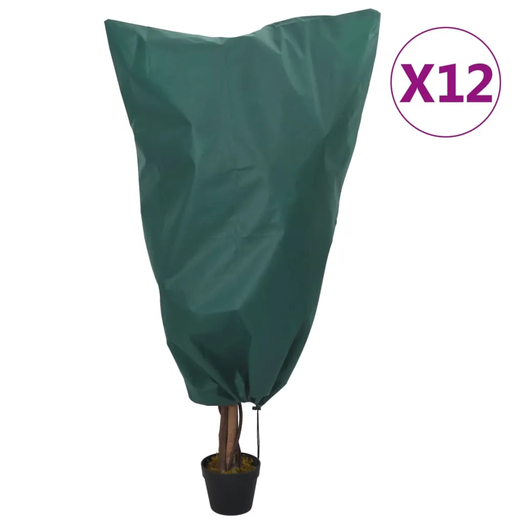 Plant Fleece Covers with Drawstring 12 pcs 70 g/m² 0.8x1 m