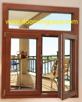 Powder Coated Aluminum Solid Wood Window, Teak Wood Aluminium Window for Villas and High-End Buildings - China Aluminum Window, Solid Wood Window