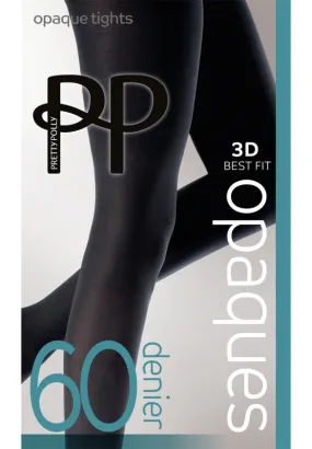 Pretty Polly 3D Opaque Tights 60 Denier