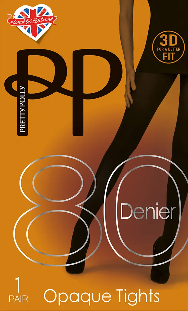 PRETTY POLLY 80 DENIER 3D TIGHTS PNAVA5