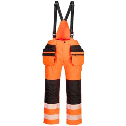 PW3 Hi-Vis Rain Trousers-Bib and Brace salopette Portwest PW356