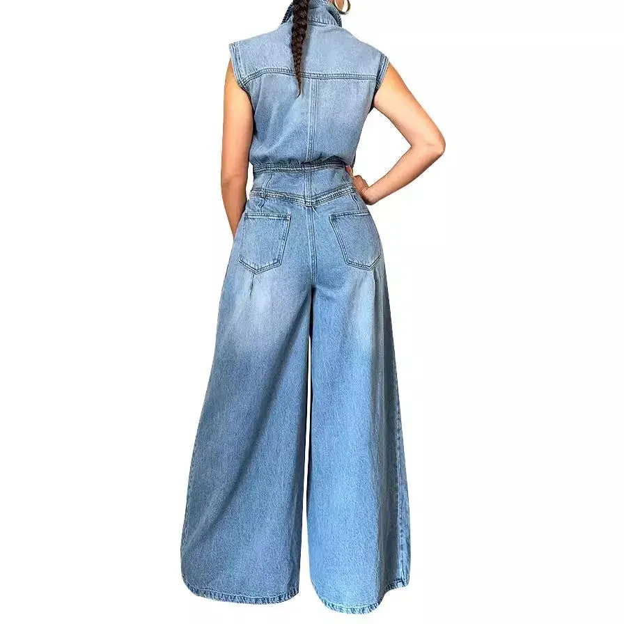 Queen's Rebel Denim Jumpsuit