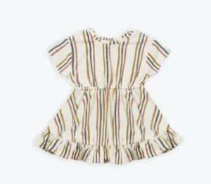 Quincy Mae Baby & Toddler Girls Organic Terry Retro Striped Dress