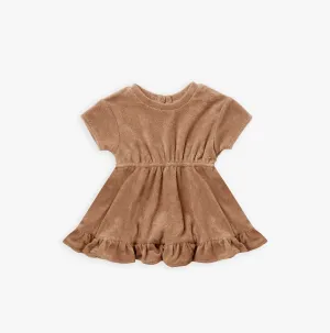 Quincy Mae Baby & Toddler Girls Organic Terry Terracotta Color Dress