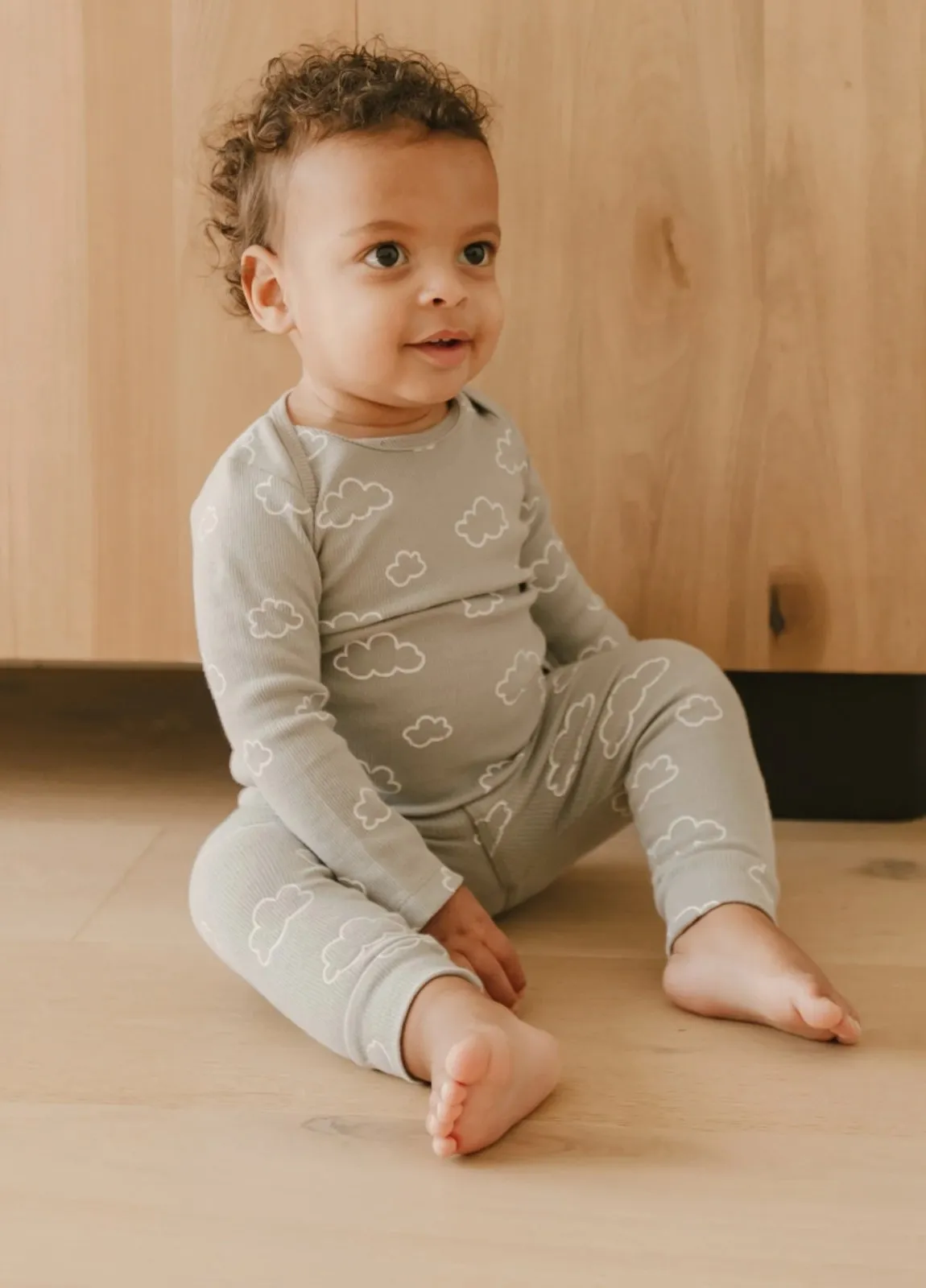 Quincy Mae Baby & Toddler L/S Tee & Leggings - Choose Dots or Clouds