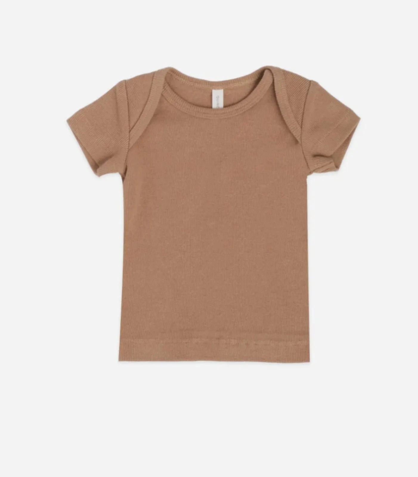 Quincy Mae Baby and Toddler Clay Ribbed Short Sleeve Tee