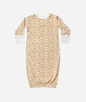 Quincy Mae Baby Bamboo Cheetah Print Gown Pajamas