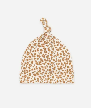 Quincy Mae Baby Bamboo Cheetah Print Knotted Baby Hat