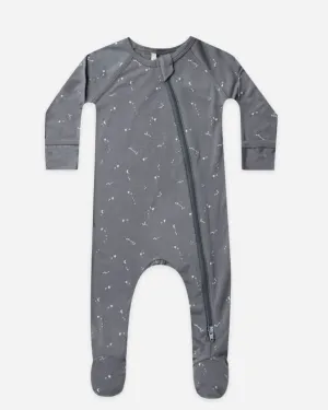 Quincy Mae Baby Boy Bamboo Night Sky Zip Up Footed Pajamas