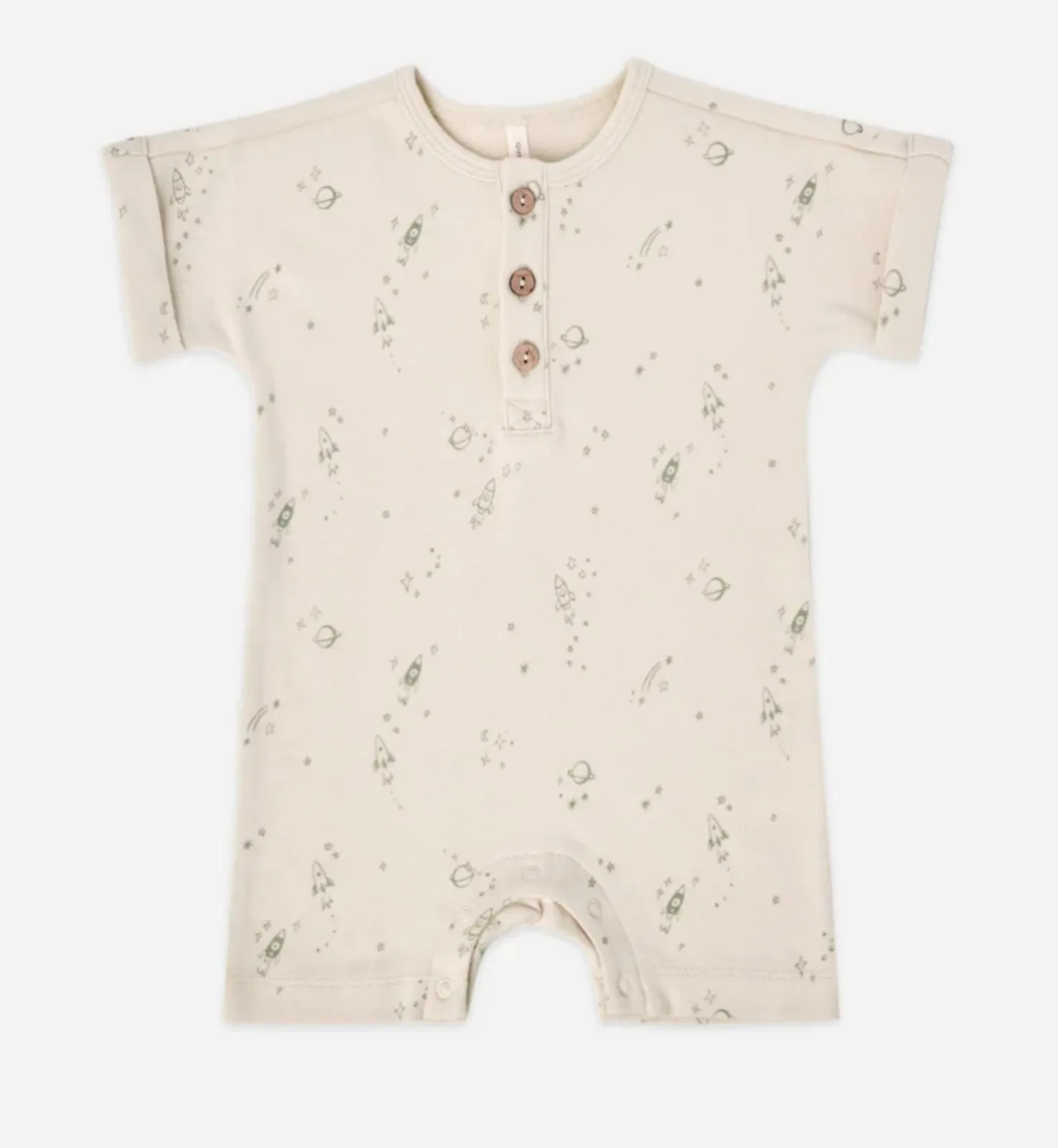 Quincy Mae Baby Boys SPACE Organic One Piece Romper