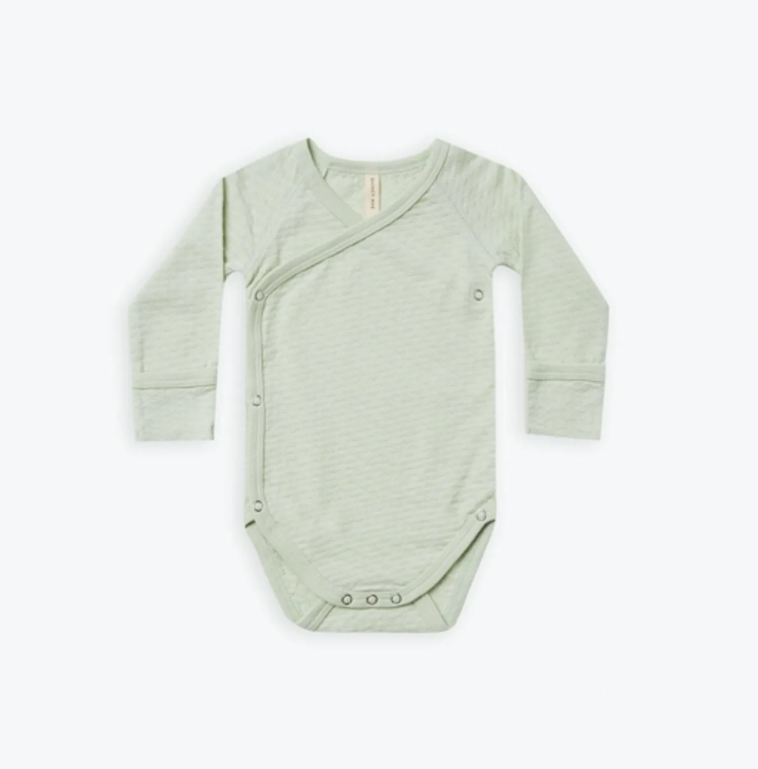 Quincy Mae Baby Organic Unisex Mint Pointelle Side Snap Bodysuit