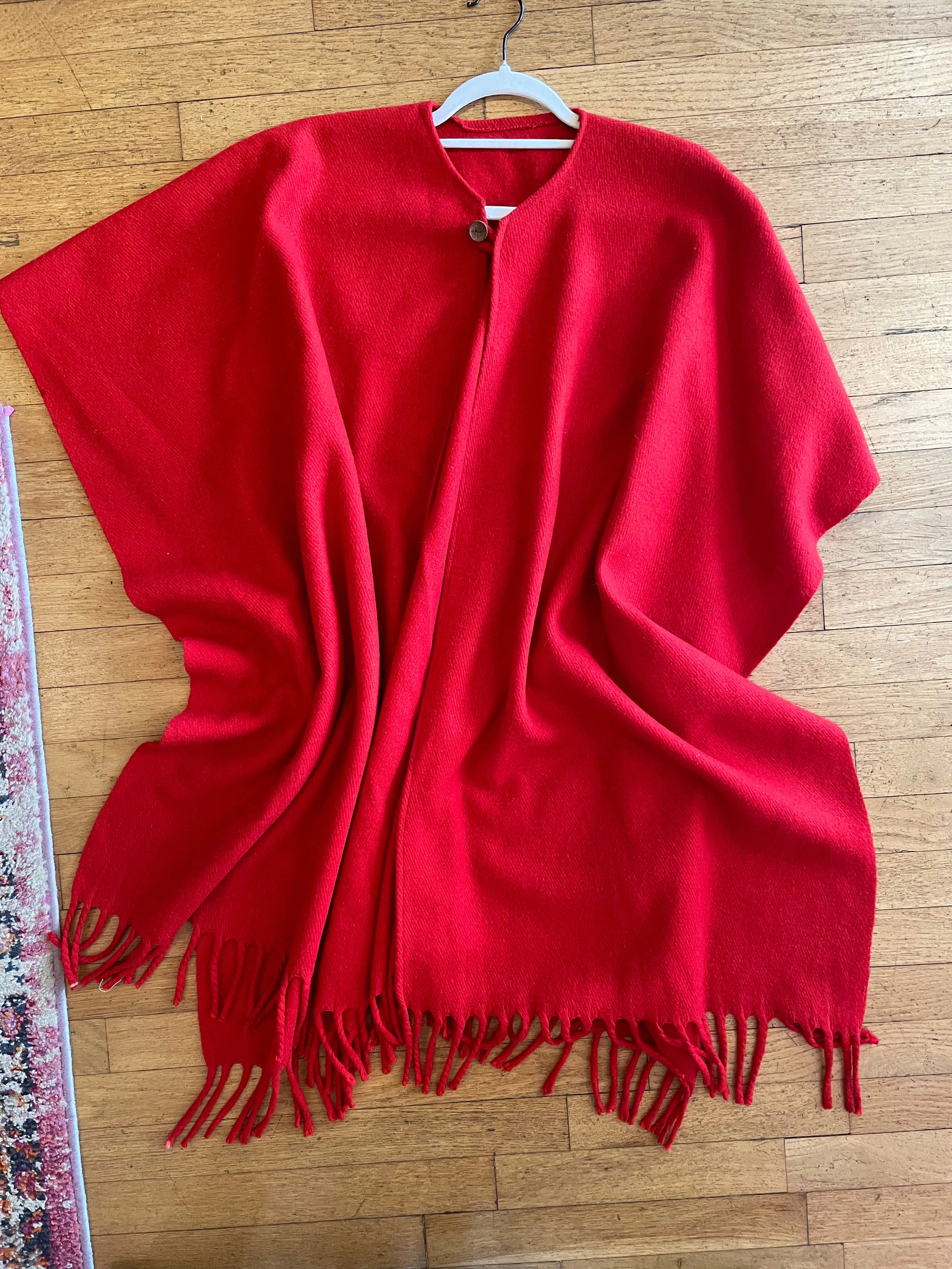 Red Fringed Cape