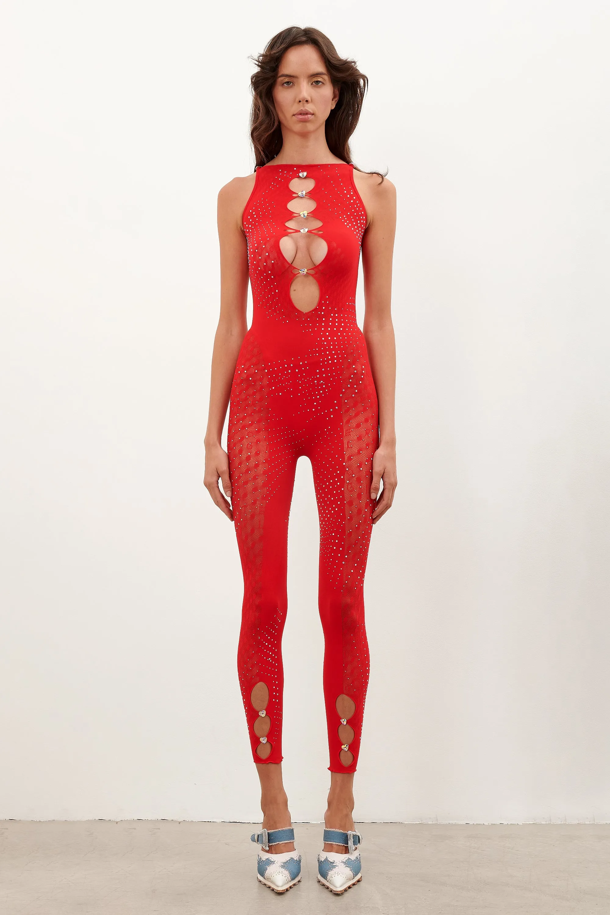 Rhinestoned Janice Jumpsuit Heartbreaker