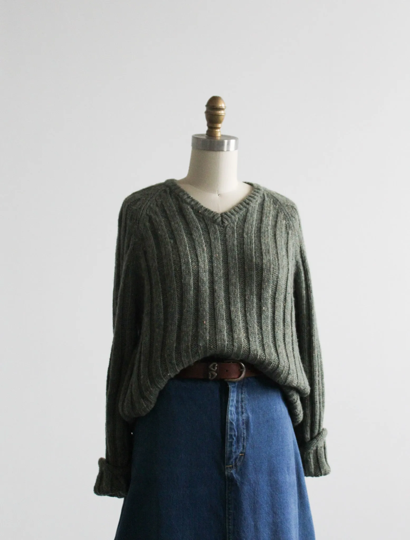 sage leaf wool pullover