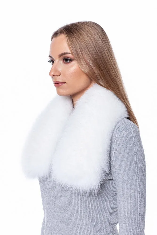 Scarf With Fox Fur Collar