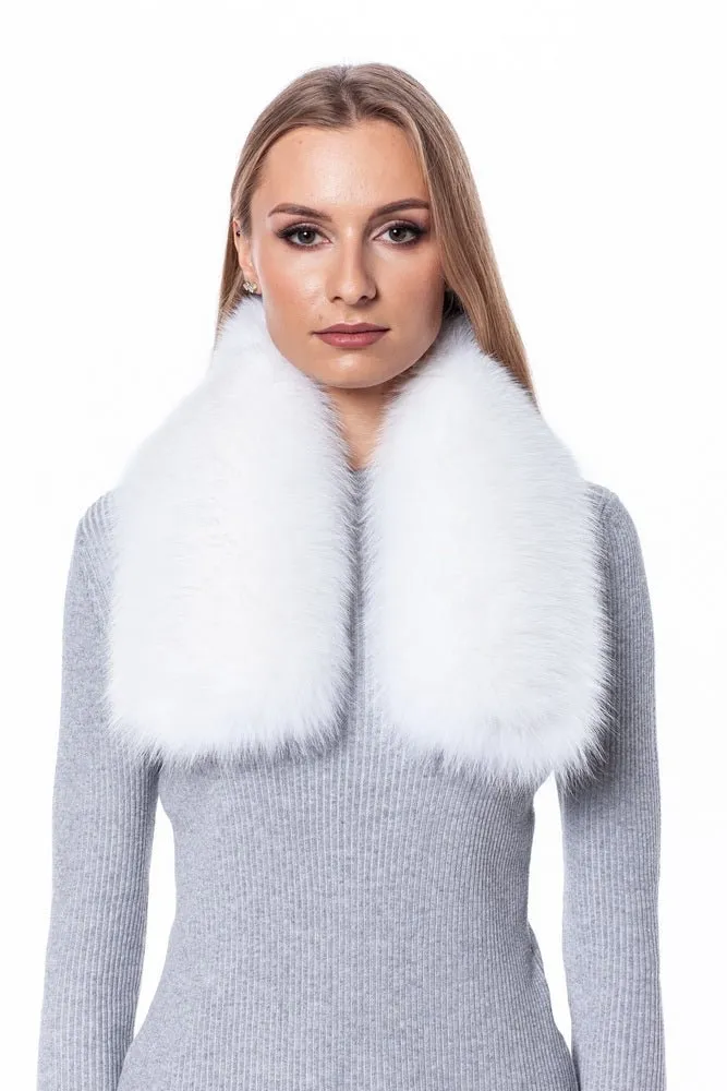 Scarf With Fox Fur Collar