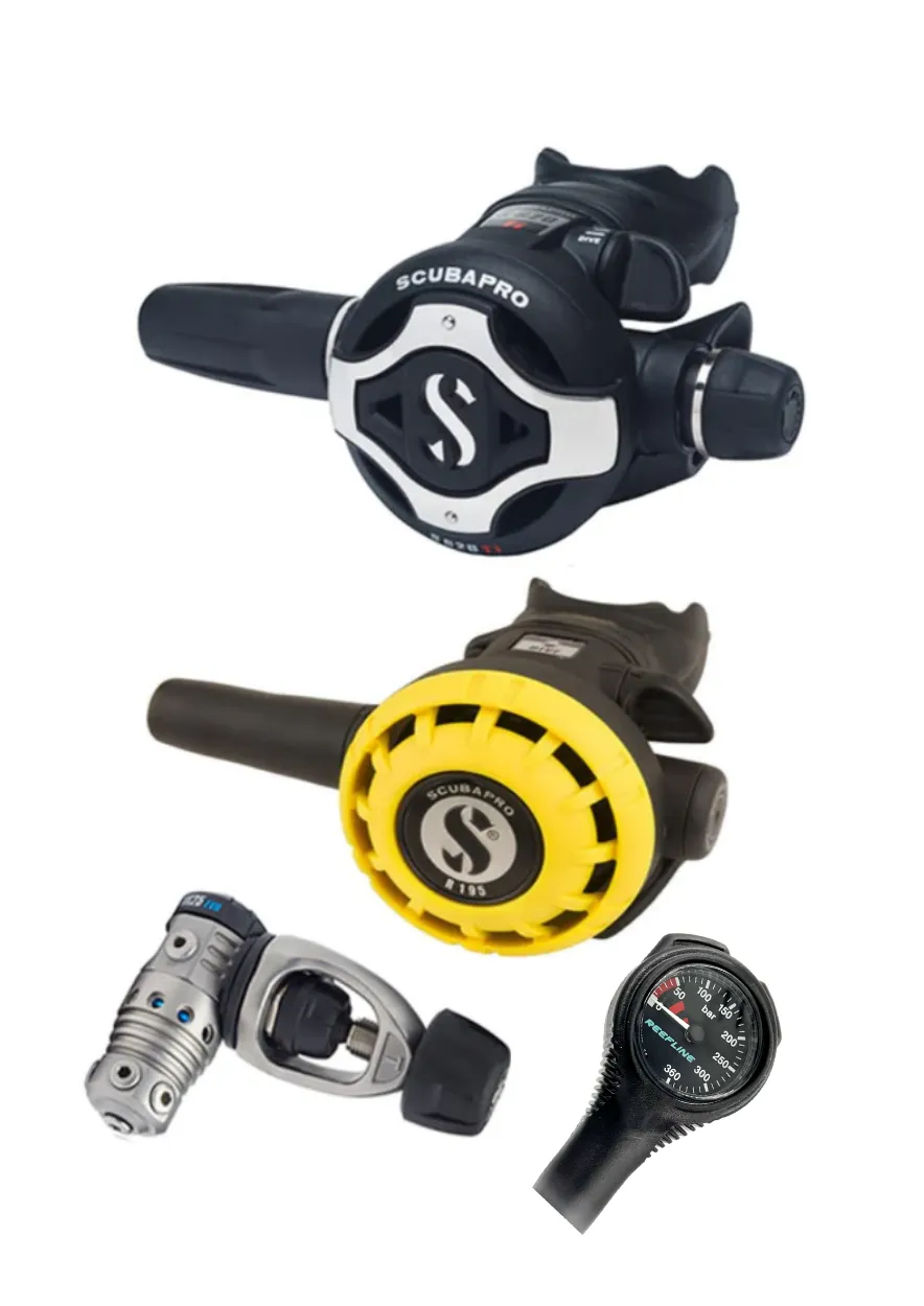 Scubapro Regulator Set: MK25 Evo Titanium (Din or Yoke)   S620 X-Titanium   Octopus   Free SPG