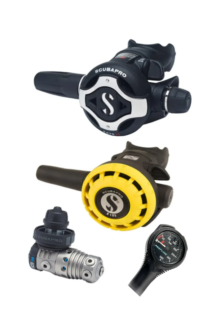 Scubapro Regulator Set: MK25 Evo Titanium (Din or Yoke)   S620 X-Titanium   Octopus   Free SPG