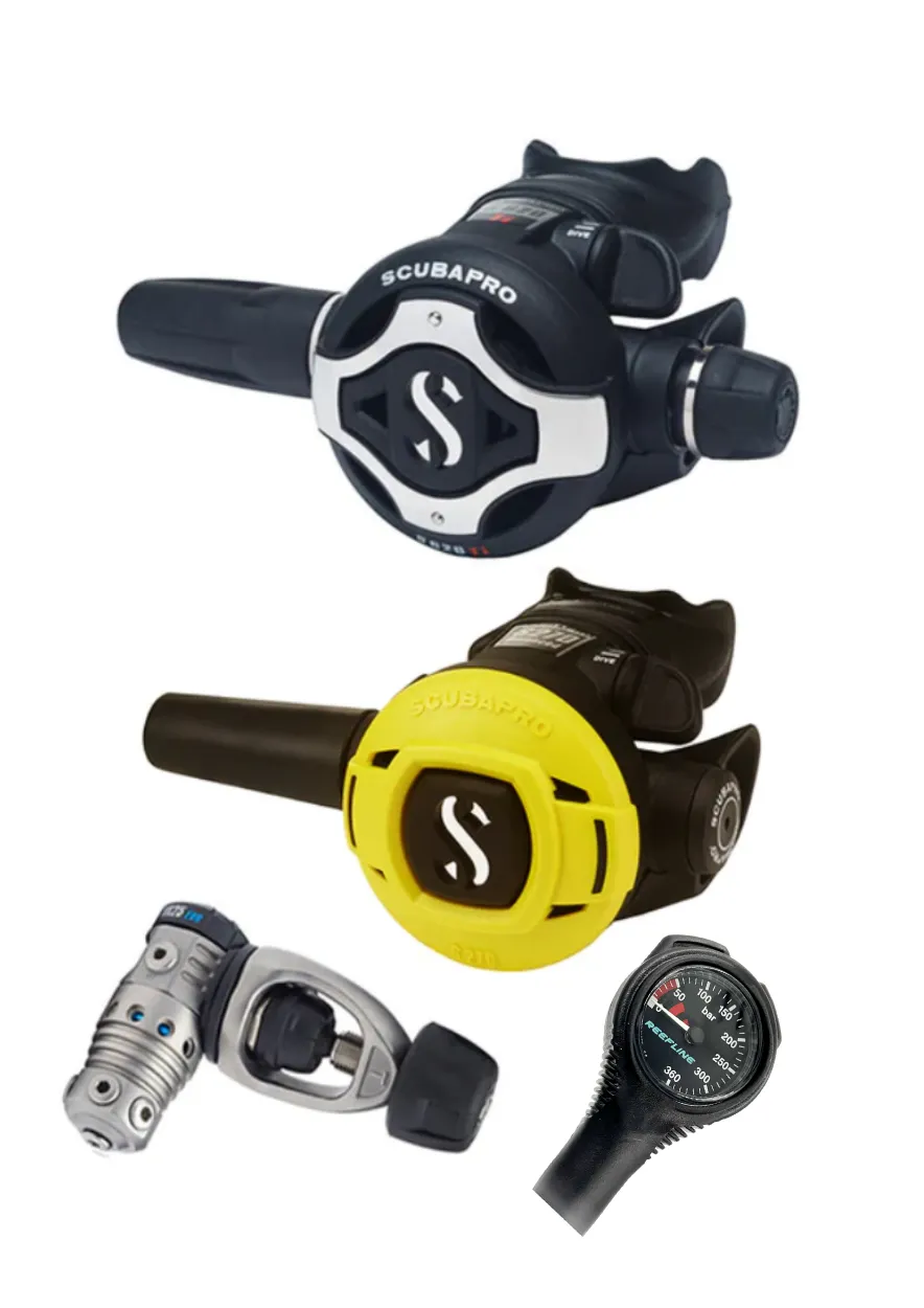 Scubapro Regulator Set: MK25 Evo Titanium (Din or Yoke)   S620 X-Titanium   Octopus   Free SPG