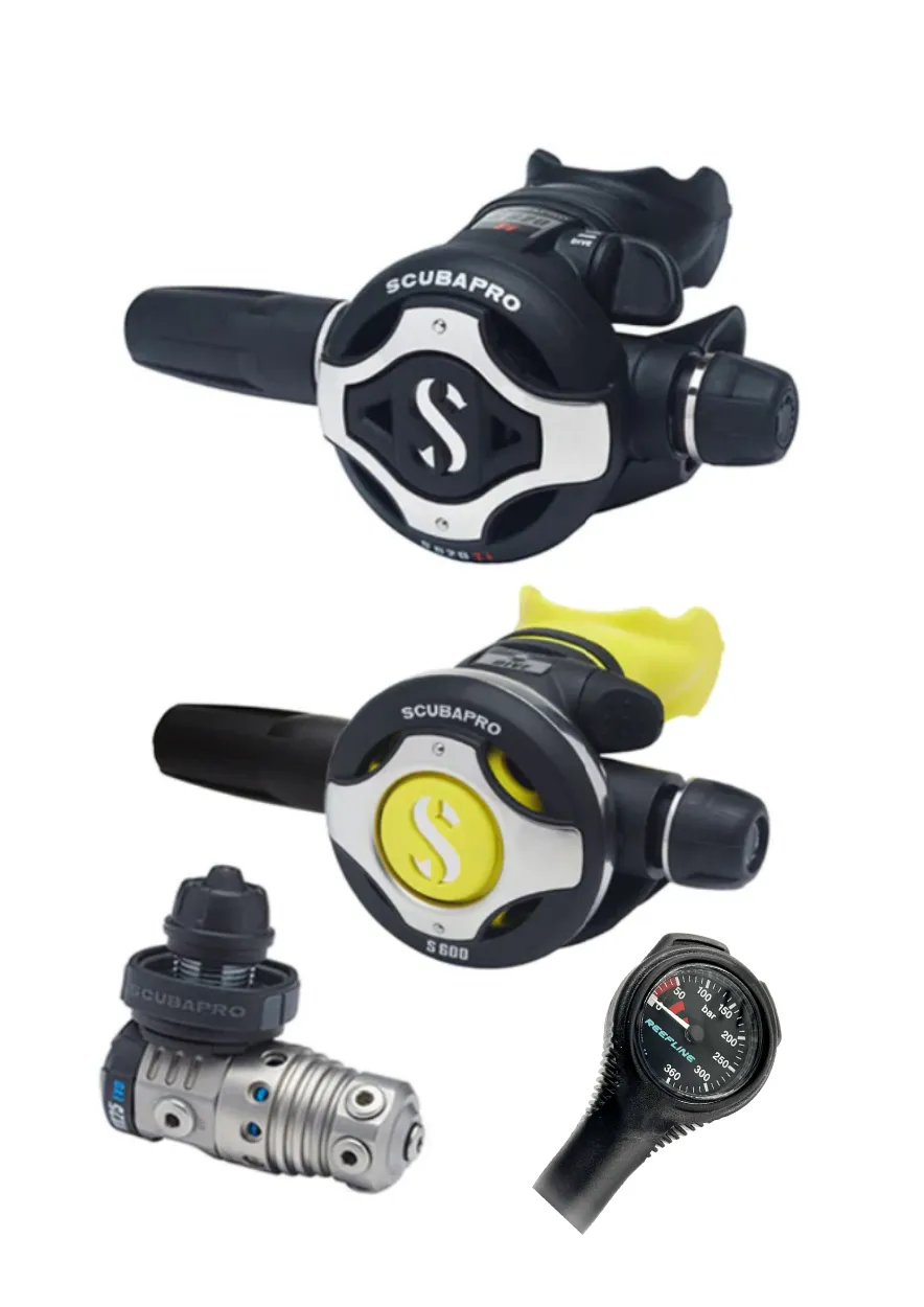 Scubapro Regulator Set: MK25 Evo Titanium (Din or Yoke)   S620 X-Titanium   Octopus   Free SPG