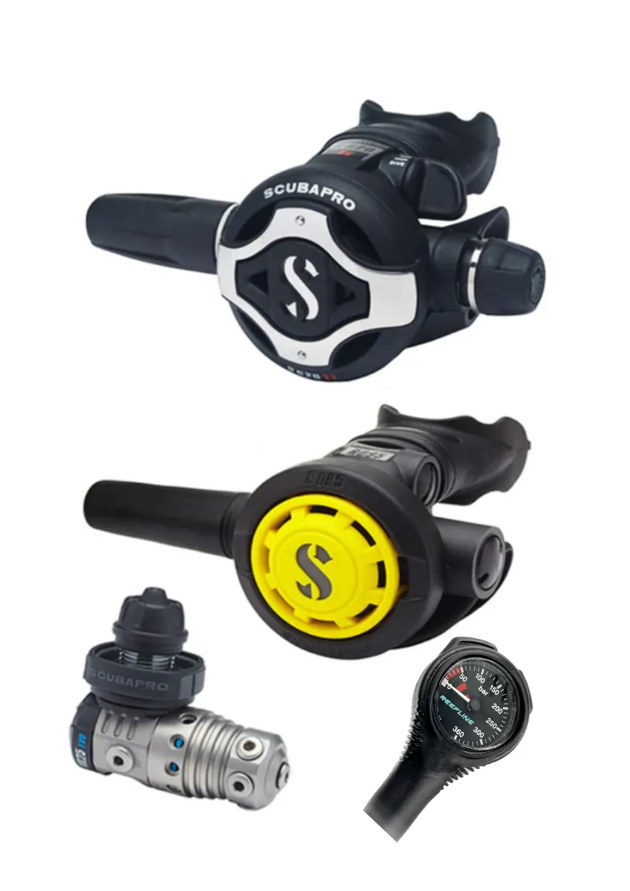 Scubapro Regulator Set: MK25 Evo Titanium (Din or Yoke)   S620 X-Titanium   Octopus   Free SPG