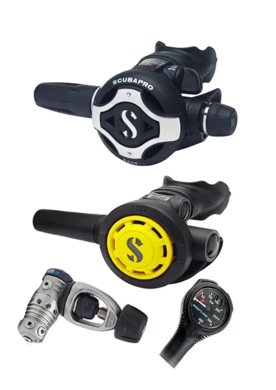 Scubapro Regulator Set: MK25 Evo Titanium (Din or Yoke)   S620 X-Titanium   Octopus   Free SPG