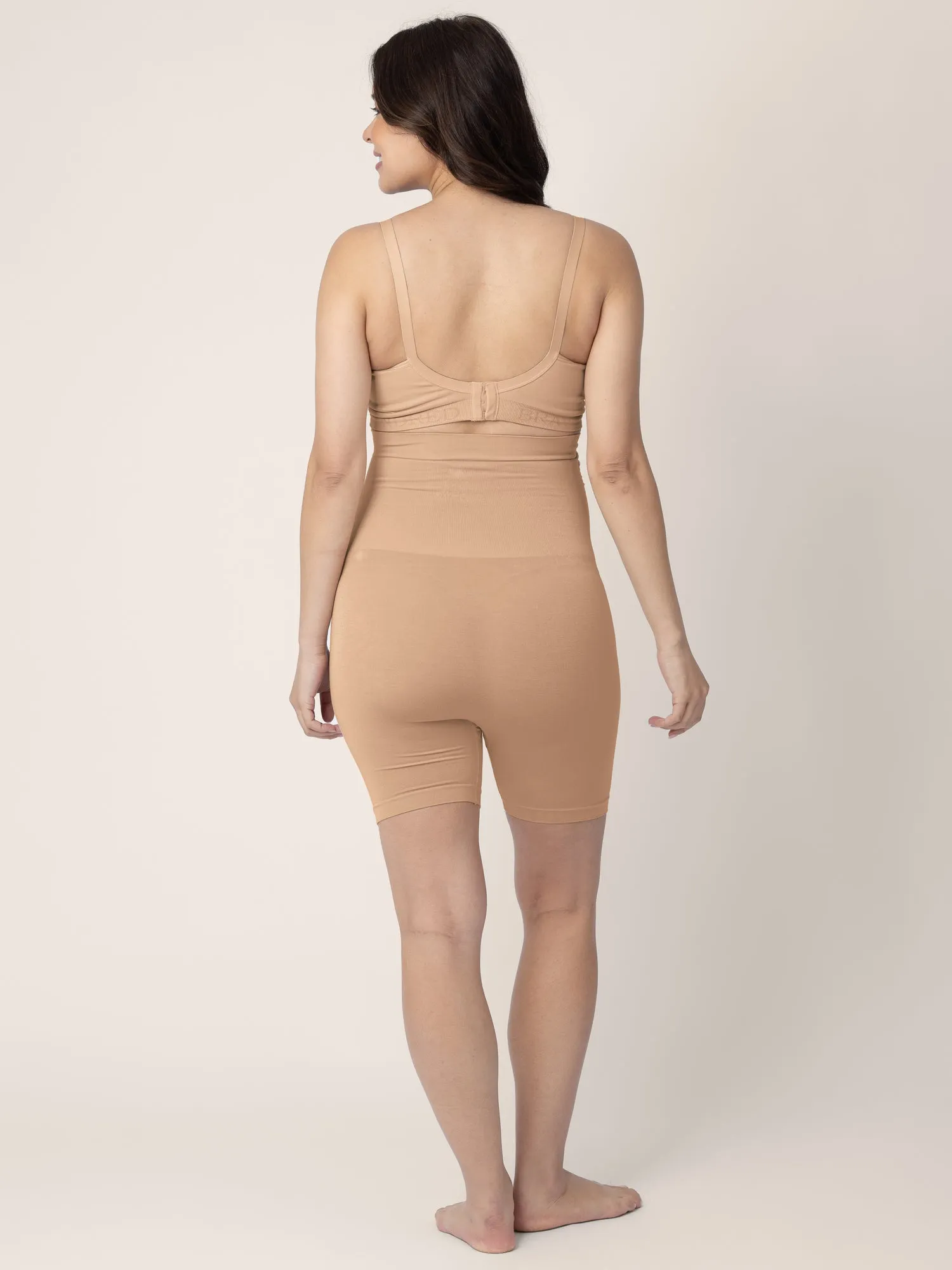 Seamless Bamboo Maternity No Rub Short | Beige