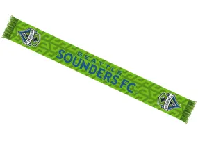 Seattle Sounders FC MLS Ruffneck Green & Blue Jersey HD Knit Acrylic Scarf