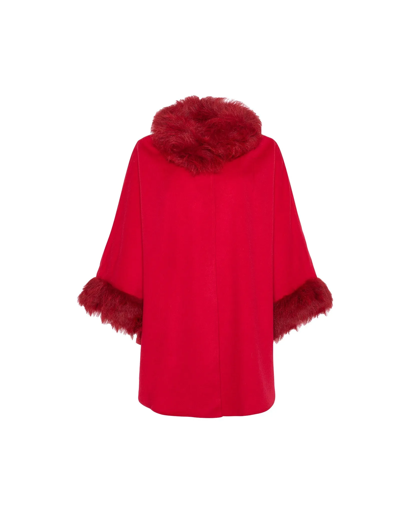 Select Cashmere & Wool Cape with Select Lamb Trim