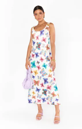 Serenade Slip Dress ~ Rainbow Butterflies