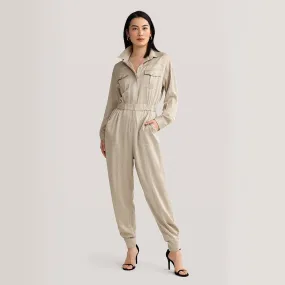 Silk Cargo Full Length Romper