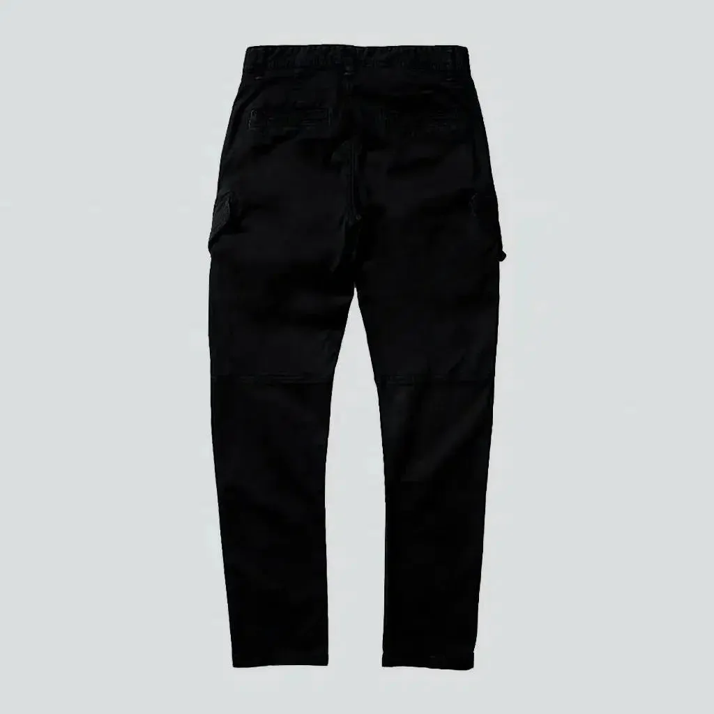 Slim mid-waist men's jeans pants