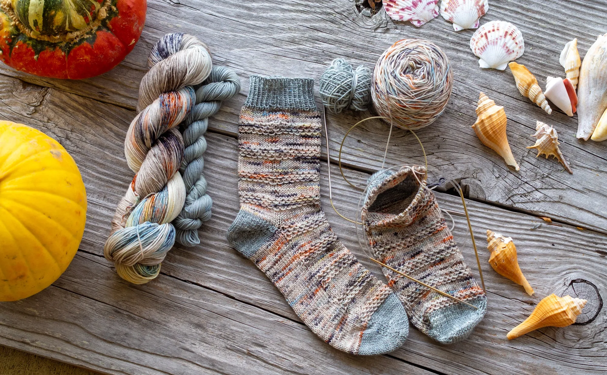 Slip Into Fall Toe Up Knit Sock Pattern