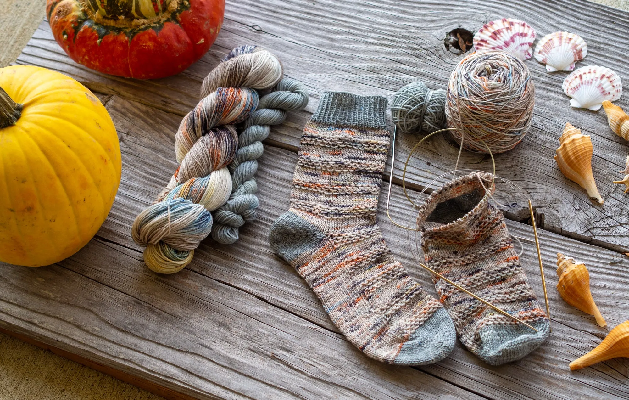 Slip Into Fall Toe Up Knit Sock Pattern