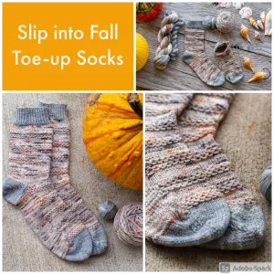 Slip Into Fall Toe Up Knit Sock Pattern