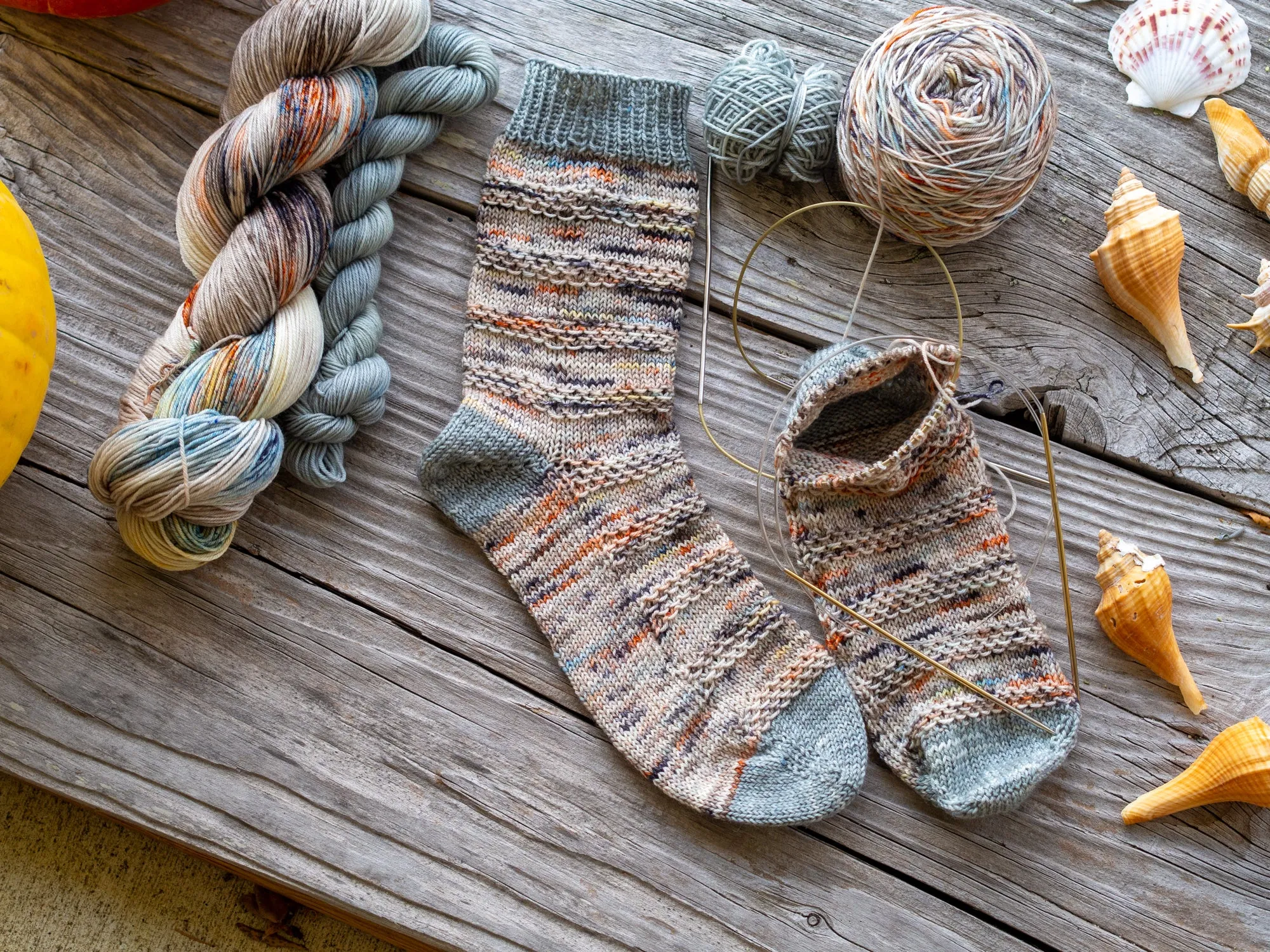 Slip Into Fall Toe Up Knit Sock Pattern