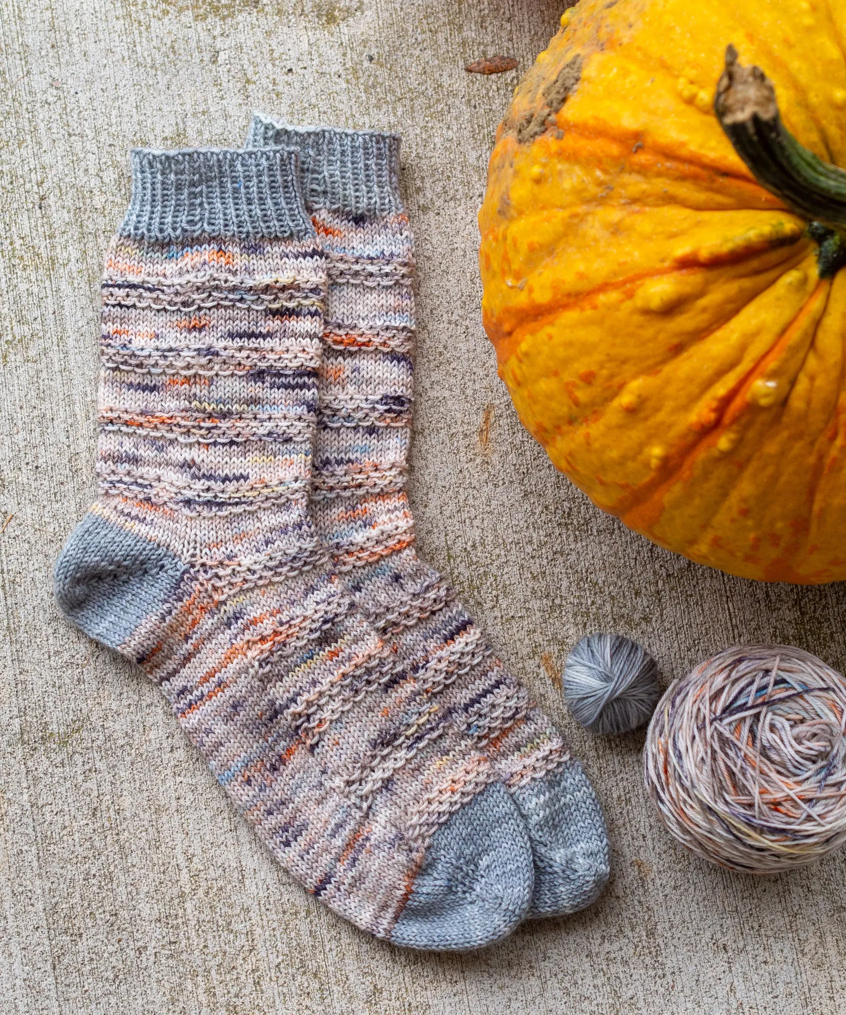 Slip Into Fall Toe Up Knit Sock Pattern