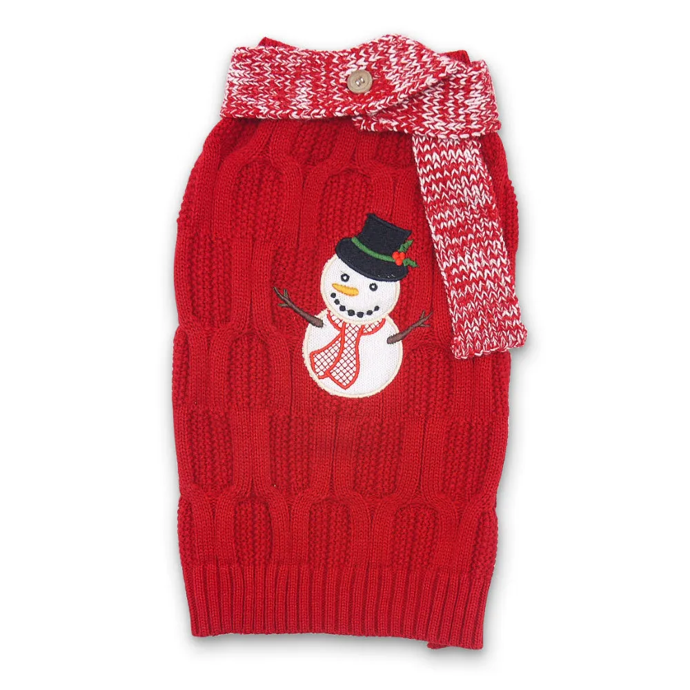 Snowman Scarf Sweater